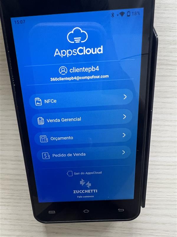 Opcao NFCe no AppsCloud