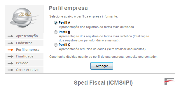 Seleção de Perfil A ou B