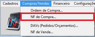 Menu NF de Compra