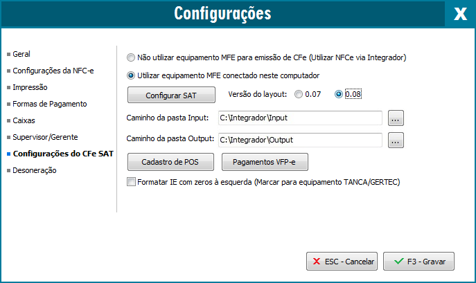 Chave validador e pastas Input e Output