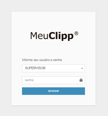 Login com usuário e senha no MeuClipp