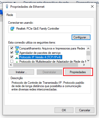 Protocolo IP Versão 4 (TCP/IPv4)