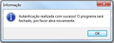 Aviso de encerramento do sistema