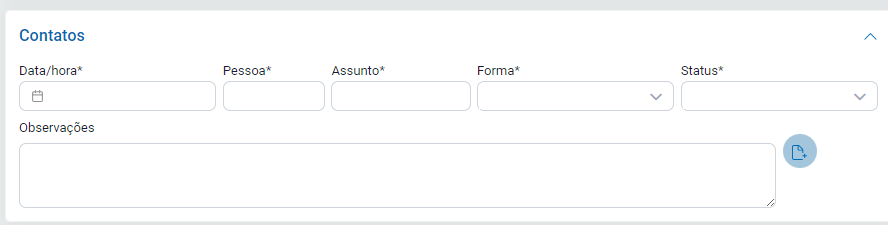 Aba Contatos