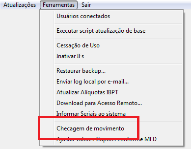 Checagem de movimento