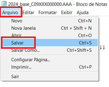 Salvar o script