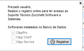 Botão Registrar
