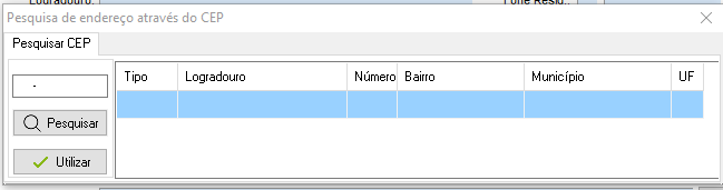 Copiar dados dos Correios