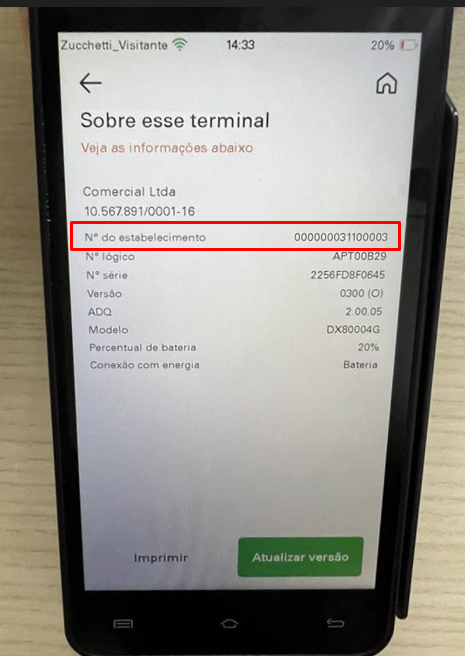Numero do estabelecimento Sicredi