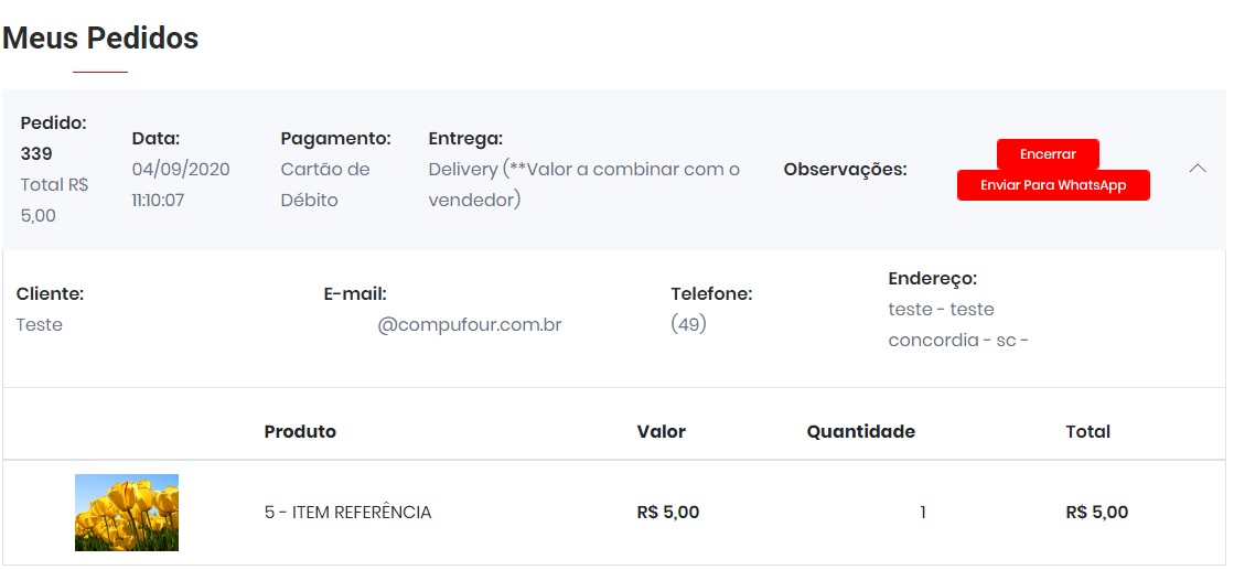 Aba Pedidos