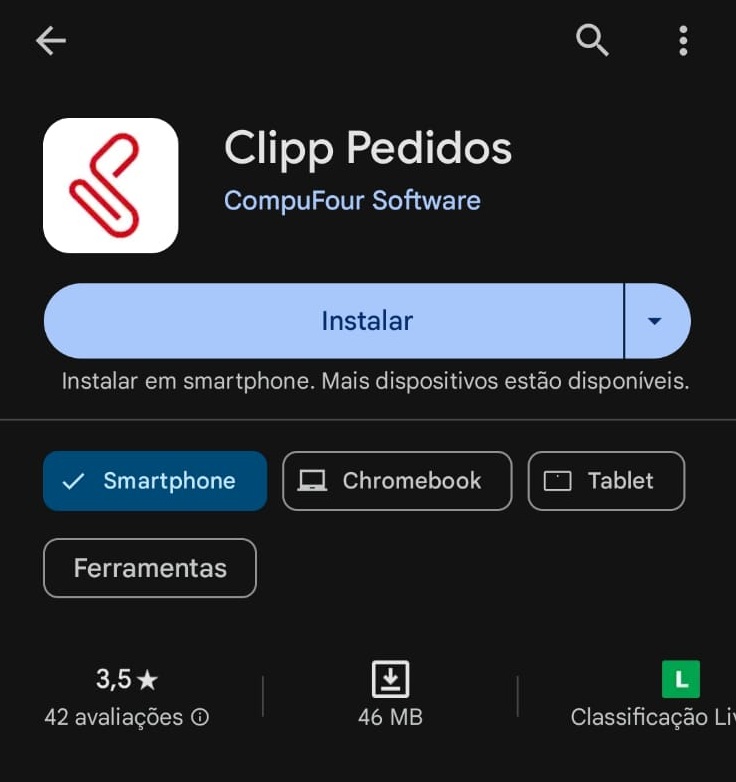 Clipp Pedidos na Play Store