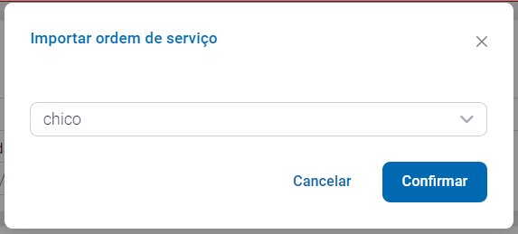 Selecionar OS para NF-e