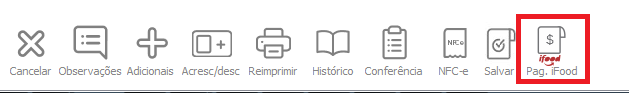 Forma de pagamento do pedido no rodapé do Cheff Pagamento do pedido