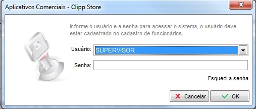 Senha de Supervisor ou Gerente