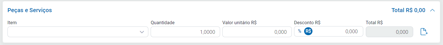 Peças e serviços