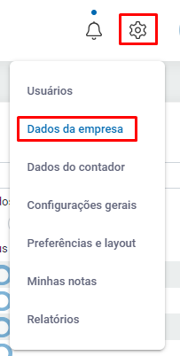 Dados da Empresa no ZWeb