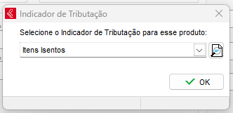 Selecionar indicador NF-e