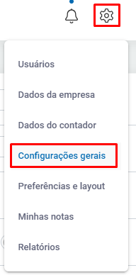 Acesso a Configurações - Configurações Gerais no ZWeb Configurações Gerais do ZWeb