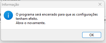 Mensagem de certificado selecionado