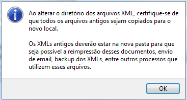 Aviso de cópia dos XMLs antigos