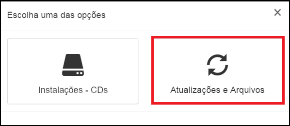 Atualizações e arquivos