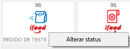 Alterando o status do pedido para Finalizado Alterar status do pedido