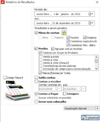 Contas a pagar no Relatório de Resultados