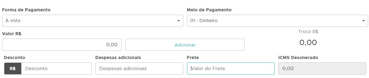 Campo Faturamento da NFC-e