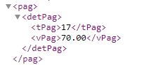 Tag tPag código 17 no XML