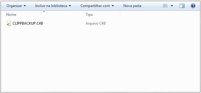 Backup salvo no computador