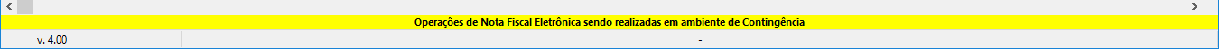 Tarja amarela de Contingência