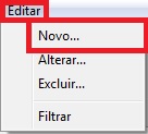Editar Novo banco