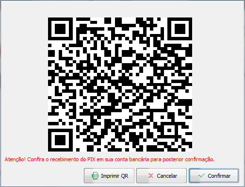 QR Code na tela
