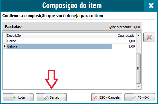 Botão Seriais