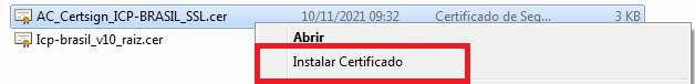 Instalar Certificado