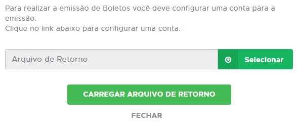 Carregar arquivo de retorno