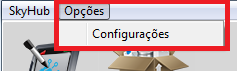 Opções - Configurar do SkyHub