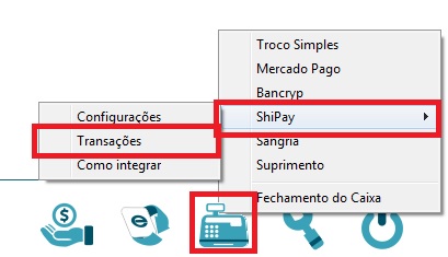 Acesso ao Monitor de Transações da Shipay pelo F9 Monitor de transações