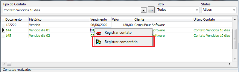 Registrar Comentário