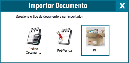 Opção Kit na NFC-e