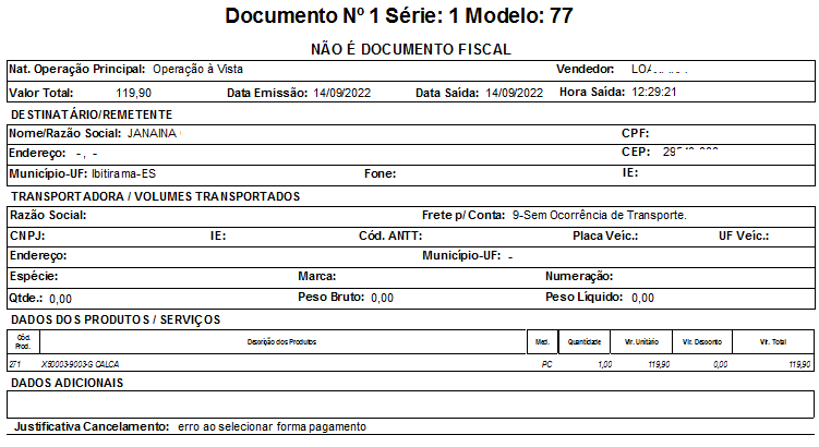Espelho do documento gerado no ClippMEI Espelho gerado