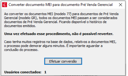 Efetuar conversão