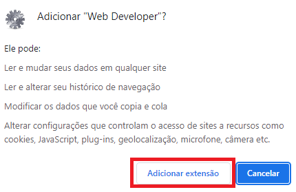 Adicionar extensão