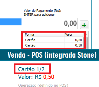 Pagamento com dois cartões