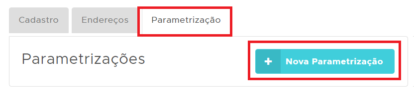 Aba Parametrização do fornecedor