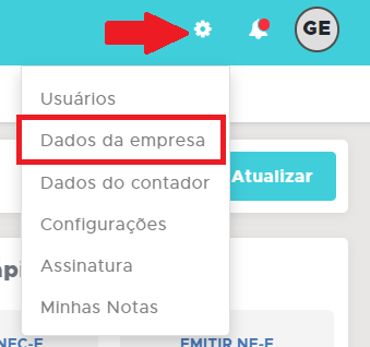 Configurações - Dados da empresa