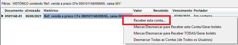 Receber esta conta
