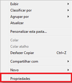 Propriedades da pasta AppData
