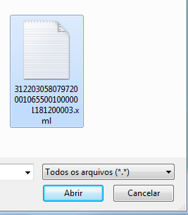 Importar Arquivo (XML)