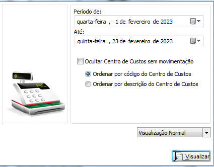 Filtros do relatório